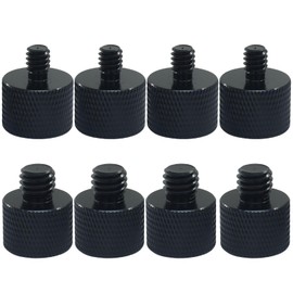 Aoserge Universal Mic Thread Adapter Kit - Includes 5/8" to 1/4" and 5/8" to 3/8" Adapters for Microphone Stands, Tripods, and Camera Mounts