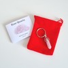 Crystal Keyring - Quartz Pillar Keychain - Amethyst & Rose