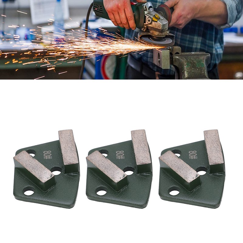 ANKROYU 3PCS Diamond Grinding Shoes, Trapezoid Concrete Grinder with 2
