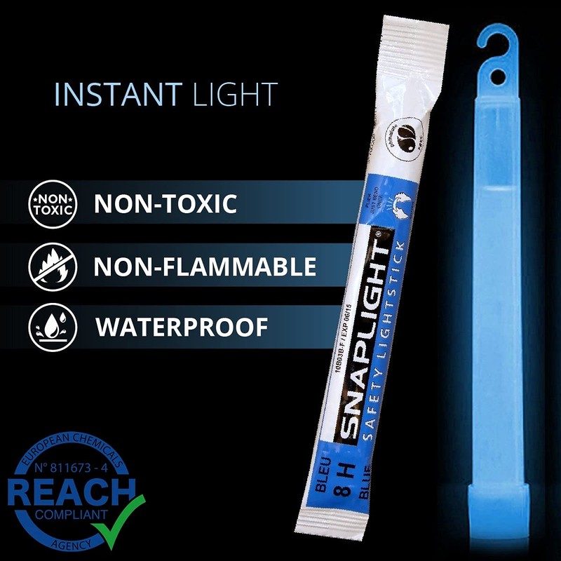 Cyalume SnapLight Blue Glow Sticks – 6 Inch Industrial Grade,