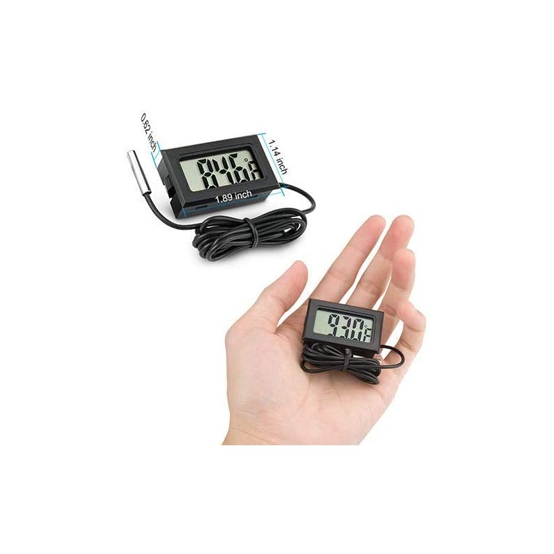 ZHITING Indoor Thermometer, Mini LCD Digital Thermometer Hygrometer, Aquarium Thermometer,