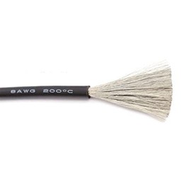 Pipe House 10M Flexible Heat-Resistant Cable, 22 20 18 16 15 14 13 12 9 8 7 AWG, Ultra Soft High Temperature Copper Silicone Wire Soil Electronics (Color : Black, Size : 10 AWG 5.3mm)