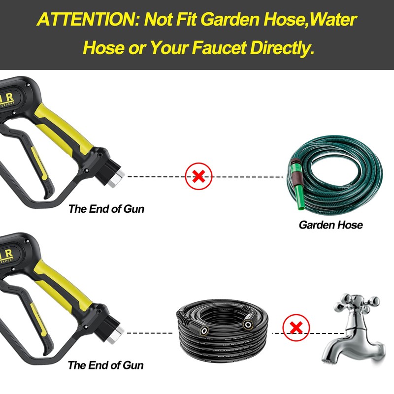 POHIR Pressure Washer Gun 3600 PSI with 3/8'' Swivel Quick