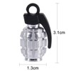 4 Valve Caps Silver Chrome Grenade Grenade Grenade Car Truck