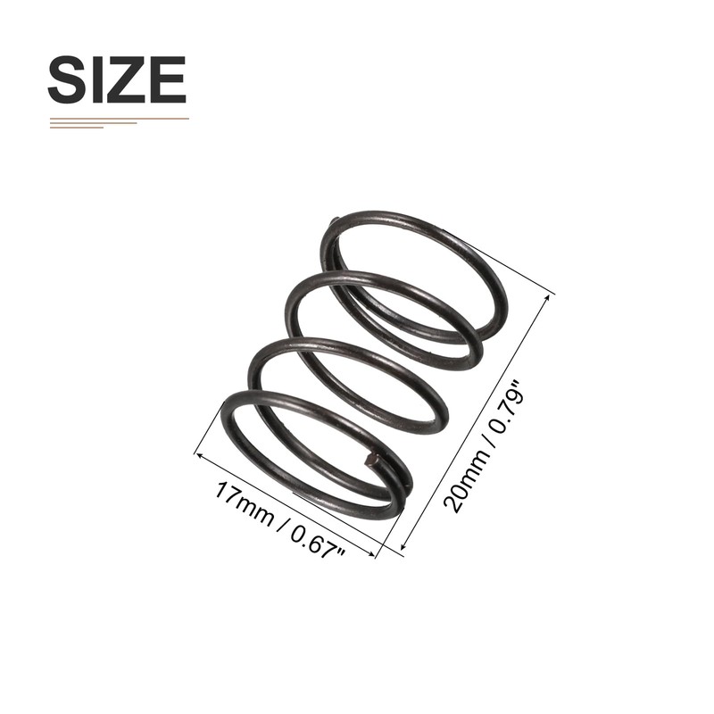 DTGN 1.2x17x20mm(DxODxL) Compression Spring - 10Pack - Good for Machinery