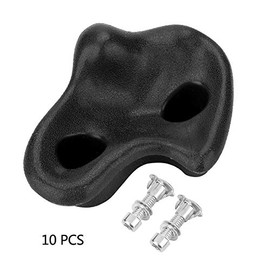 Dilwe 10 Pcs Rock Climbing Holds, Kids&Adults Large Climbing Rocks Large Rock Wall Grips Climbing Stones Kit with Hardware Fittings for Children Playground (Black)