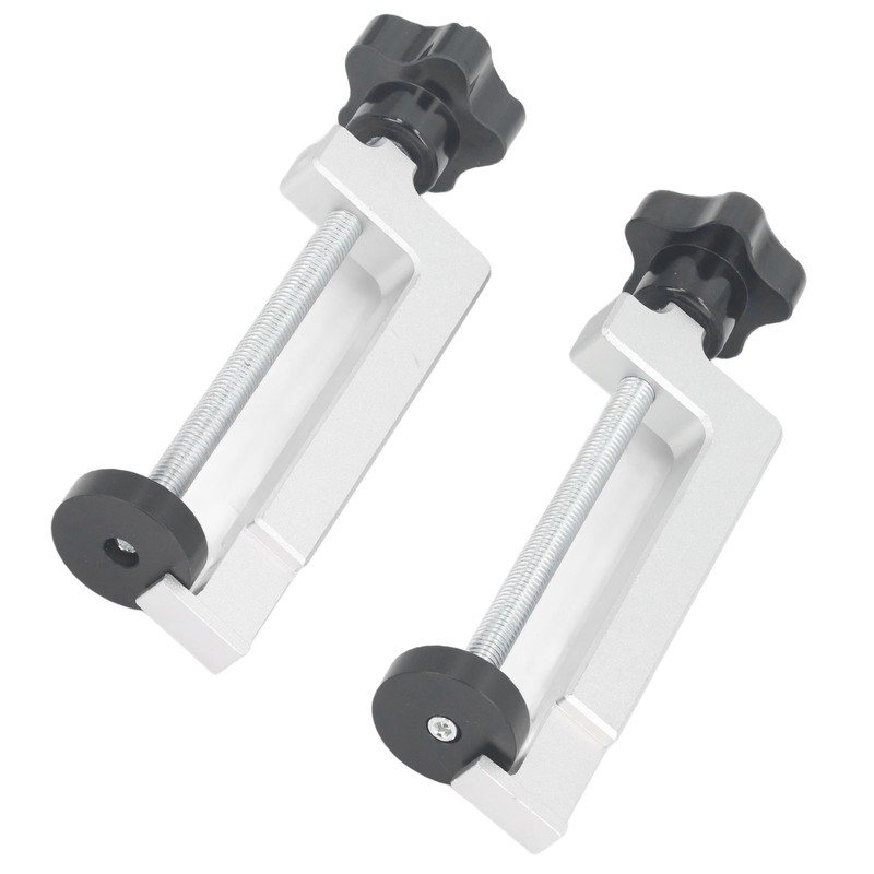 2Pcs Woodworking Fence Clamp Aluminum Alloy Multifunctional Woodworking Fence Fixing