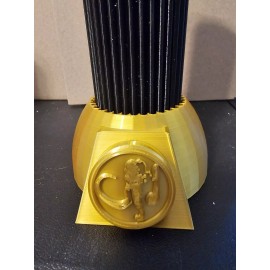 Power Rangers Black Candle Tea Light With Gold Base Prop Display