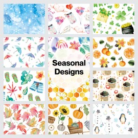 CRANBURY Small Desk Calendar 2024 - (Seasons) 8x6 Standing Desk Calendar, Nov 2023 - Dec 2024, 14 Month Flip Desktop Calendar, Easel Desk Calendar, Small Monthly Desk Calendar + Stickers