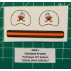 Prototype *WHITE ELF* Browns DIECUT Football Gumball Helmets *DECAL SHEET