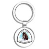 HJ Media Ice Age National Scenic Trail Sign Shaped (Hike) Metal Round Metal Key Chain Keychain Ring