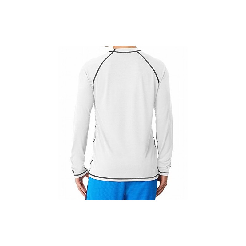 Speedo Men's UPF 50+ Easy Long Sleeve Rashguard Swim Tee,White,XX-Large