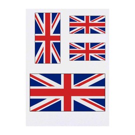 Azeeda 4 x 'UK-Flagge' Temporäre Tattoos - Wasserfest, Hautfreundlich & Ungiftig · Transfers in Verschiedenen Größen (TO00014482)
