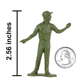 TimMee Military Mechanics & Media - OD Green 18 Plastic Army Men Soldier Figures