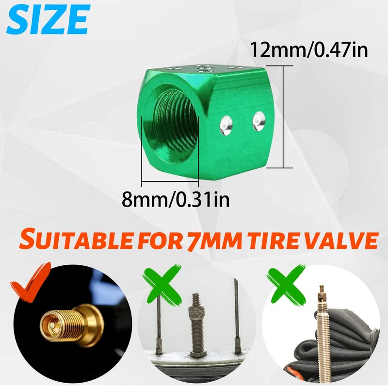 EKIND Bicycle Valve Dice (5 Pack, Gold)