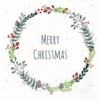 20 Napkins Merry Christmas in Wreath | Winter | Christmas