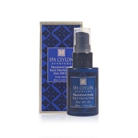 SPA CEYLON Protector facial de incienso | Crema hidratante facial diaria para hombres con SPF 25+ de día, esenciales para el cuidado de la piel facial para hombres