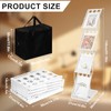 Foldable Magazine Rack Metal, Folding Literature Floor Display Stand 4