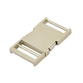 METALLIXITY Side Quick Release Buckle (3.8cm/1.5") 1Pcs, Metal Adjustable Buckles - for Backpack Strap, Gold Tone