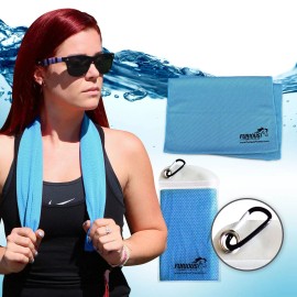 Furious Fitwear Cooling Towel - Soak & Snap for Instant Chill to Use it as Scarf