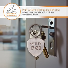 Faith - Matthew 17:20 Christian Keychain, Metal Keyring for Men