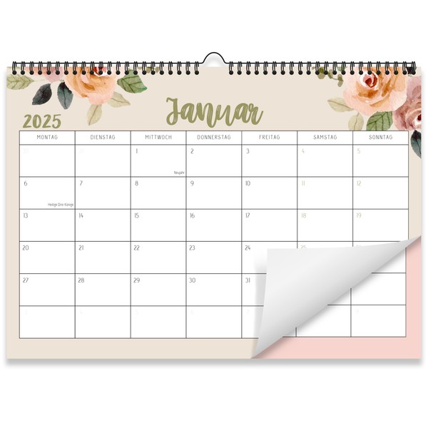 Calendar 2025 Wall Calendar (Monthly Calendar in A4 Landscape Format)