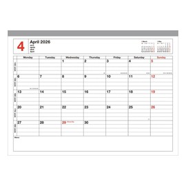 2026 Schedule Notebook, Begins in April 2026, Monthly Block, B6 Variation, Notebook Calendar, S, Purple, Marks 26SDR-NB2-PL