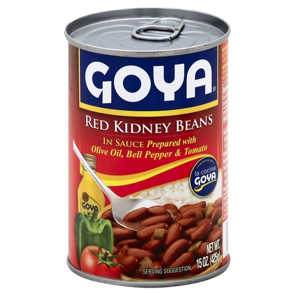 Goya Red Kidney Beans Guisadas 15.0 OZ(Pack of 6)