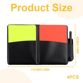 XUKZIMA 1 Set Football Referee Cards Referee Whistle Set with 3 Metal Referee Whistle with Red Yellow Referee Card with Bag Score Book for Football Game School Sports