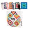 FRUHLING Pack of 50 Granny Square Crochet Cards Colourful Mixes