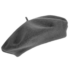 Rayinblue Women Vintage French Beret Beanie Elegant Soft Stretchy Cap Lightweight Classic Solid Winter Hat, Gray, One Size