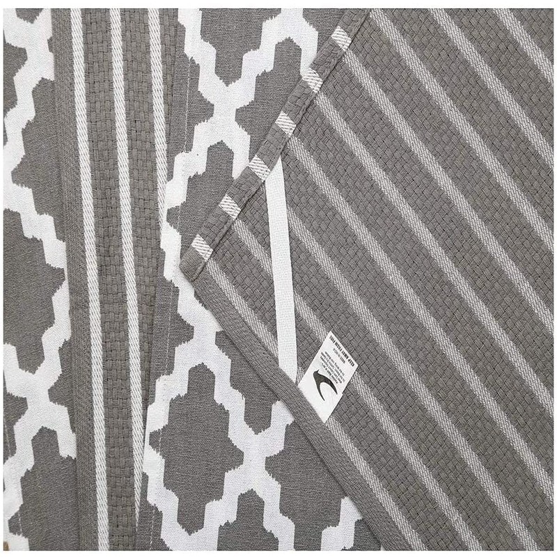 Penguin Home Premium 100% Pure Cotton Grey Tea Towel for