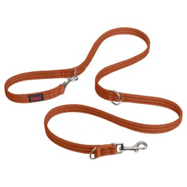 HALTI Training Leash - Multifunctional Double-Ended Dog Leash, Ideal for Anti-Pulling Dog Training. Lightweight & Durable. Suitable for Small to Medium Dogs & Puppies (Size Small, Burnt Orange, 2m)