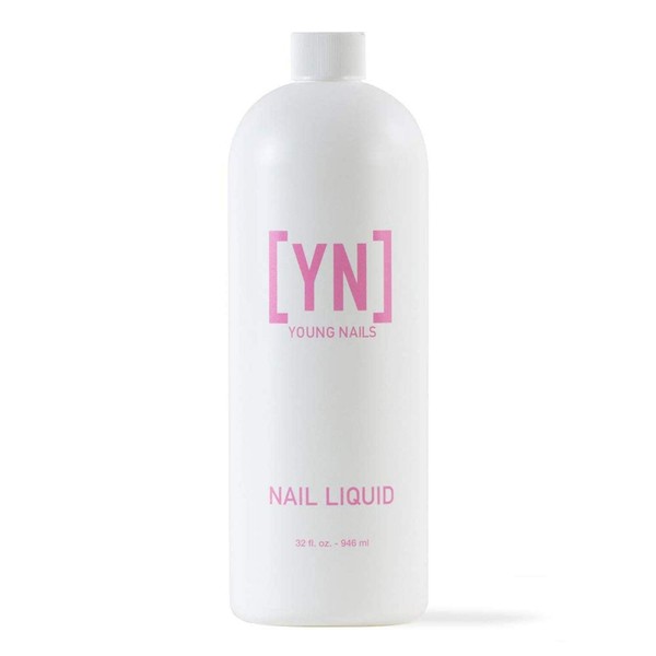 Young Nails Nail Liquid. Professional Grade Hight Quality Monomer. Use with Nail Powder for Acrylic Nails At Home. Low Odor, Mess + MMA Free, Non-Yellowing Nail Liquid , 32 Fl Oz (Pack of 1)