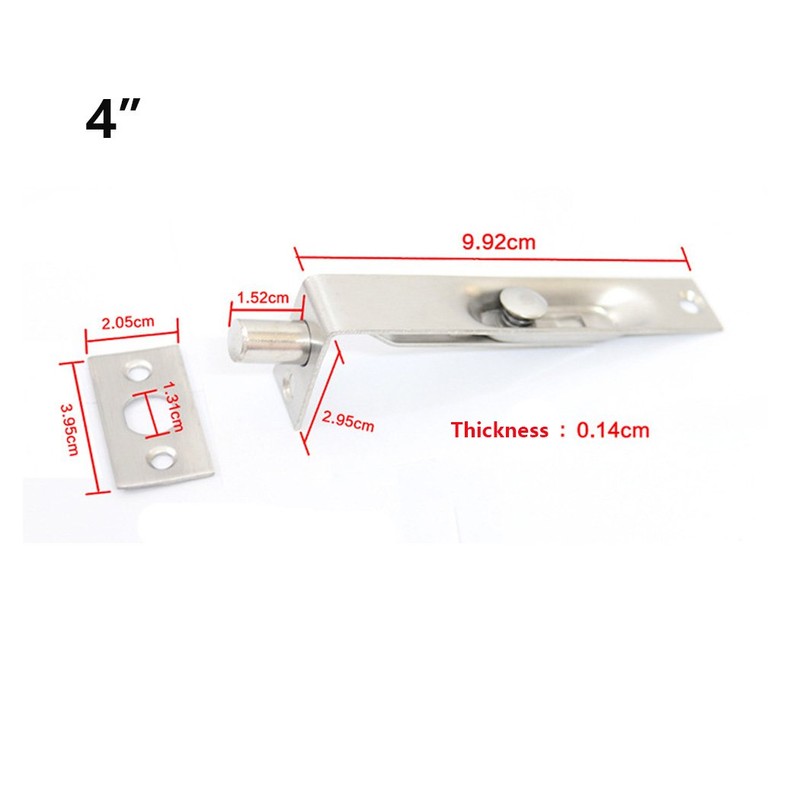 Stainless Steel Door Gate Flush Bolt Latch Lever Action Flush