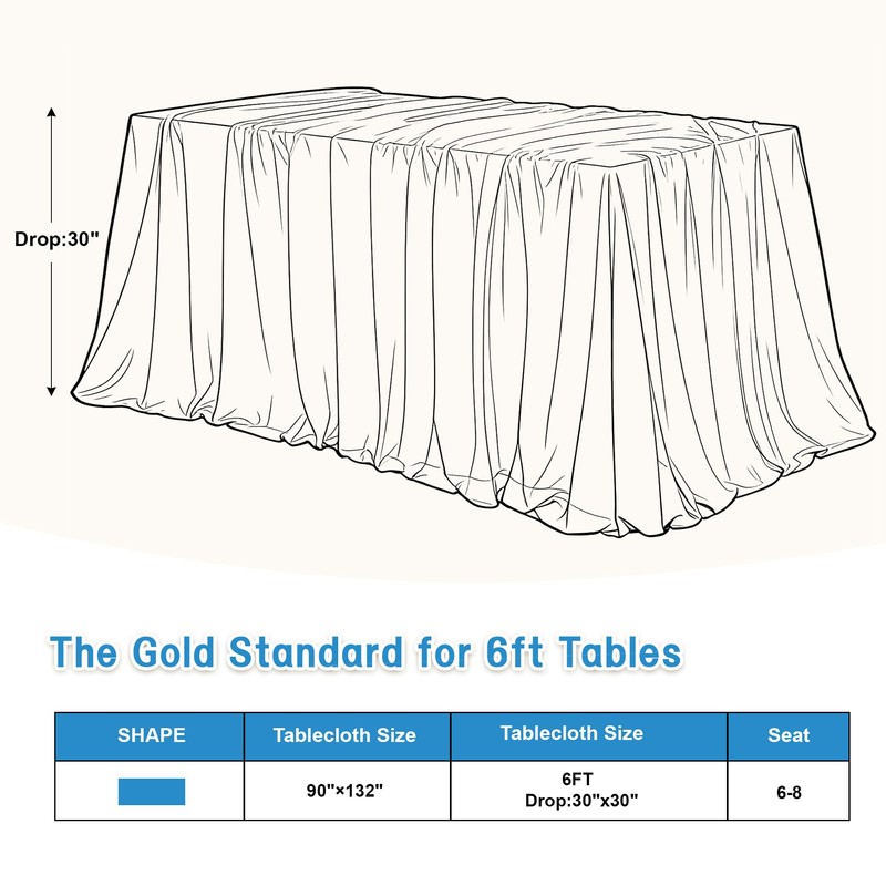 Dominiburl Silver Sequin Tablecloth 90 x 132 inch Rectangular Sparkly