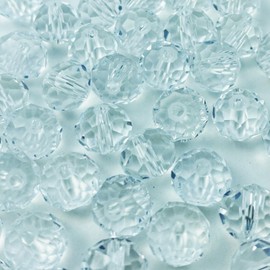 Honkoolly 500pcs Crystal Glass Beads 3mm Faceted Rondelle Glass Spacer Beads with Hole for Bracelets Necklace Earring DIY Jewelry Making Craft(Crystal Clear)