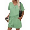 Ekouaer Two Piece Lounge Sets for Women 2025 Summer Short