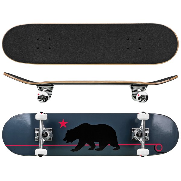 RD Deluxe Series Skateboard (Gray Cali Bear)