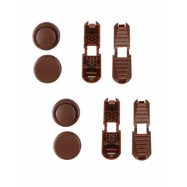 YIKEDA Shoe Laces End Clip No Tie laces/Elastic Laces Lock System Accessories Clips Brown Color No Tie Elastic Laces (Brown+Brown)
