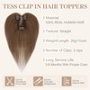 Hair Toppers for Women Real Human Hair,TESS Human Hair Toppers,Clip