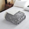 Large Bohemian Bed Blanket 80'' × 90'', Light Grey