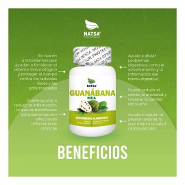 Natsa Guanbana 100 Cpsulas Suplemento Natural Sin Sabor