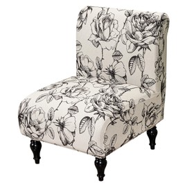 FUANGUI Armless Accent Chair Cover Slipcover, Stretch Spandex Chair Covers for Living Room Removable Washable for Armless Chair Furniture Protector