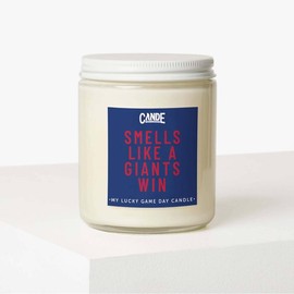 Smells Like a Football Win Scented Candle - 8oz and  16 oz Eco-Friendly Soy Wax House Candle for Game Day Decor & Gift - Long Lasting 100 Hours Burn Time:_Giants_Sugar Cookie