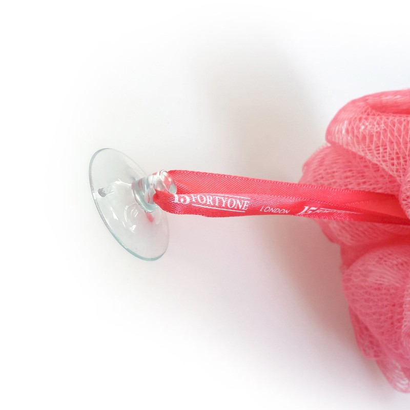 1541 London Exfoliating Bath & Shower Body Puff/Scrunchie/Buffer (Bubblegum Pink)