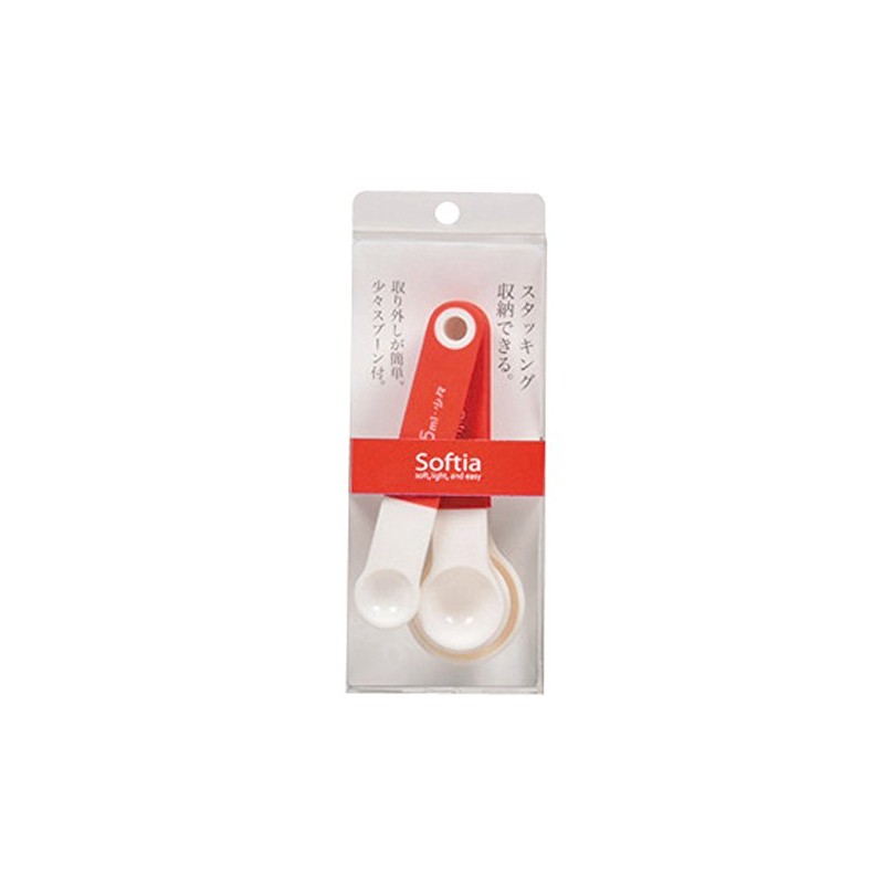 PEARL METAL Softia Measuring Spoon with Small Spoon, 4P Set,
