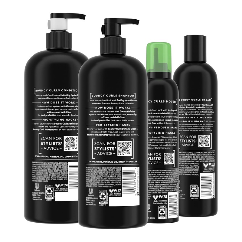 TRESemmé Shampoo, Conditioner, Mousse and Hair Crème 4 Pk Bouncy