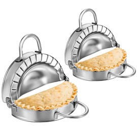 2Pcs Stainless Steel Tortilla Sealer Tacos Tortilla Crimper Maker, for Burritos Pasties Quesadillas Sandwich Dumplings (5inch and 6inch)