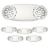 FREELICHT 6 Pack Emergency Lights for Business, Round Heads, 90min